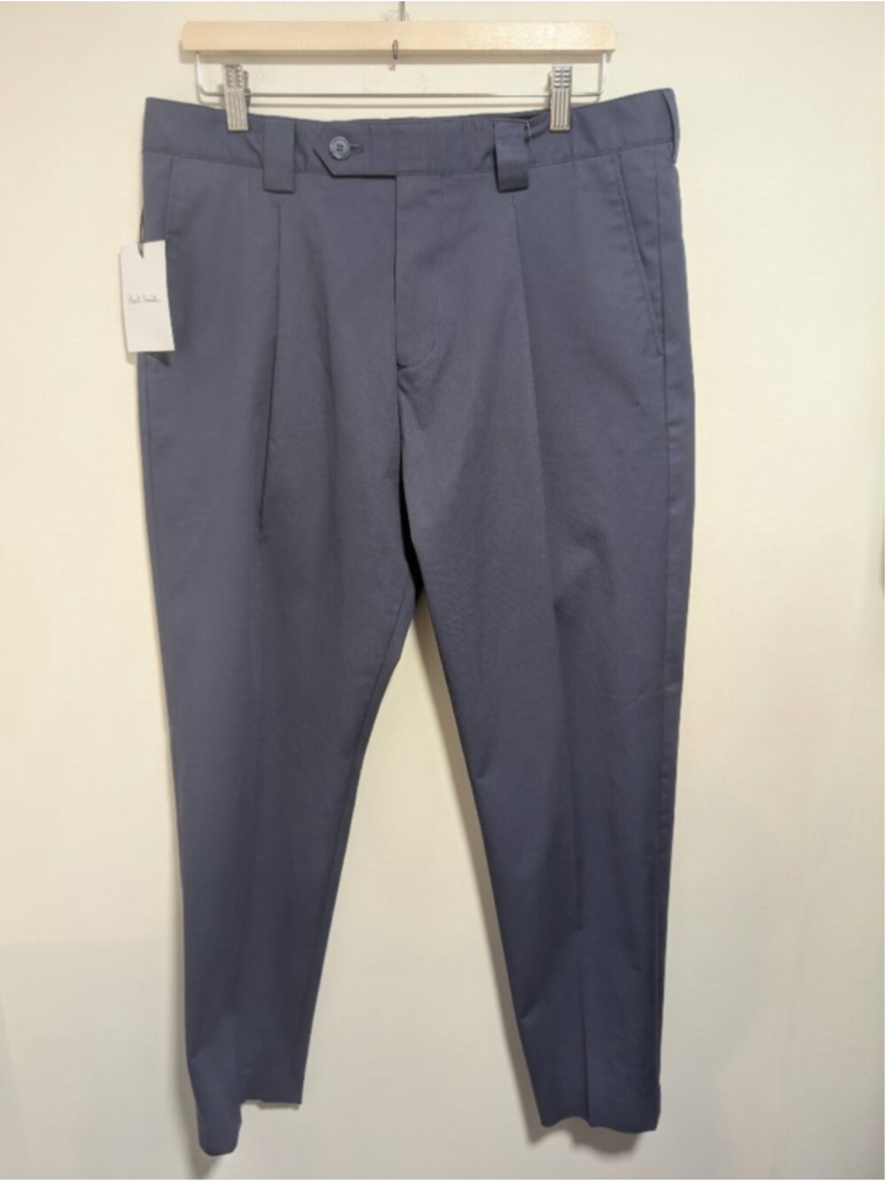 Paul Smith | Organic Blue Stretch-Cotton Twill Pleated Trousers In Blue - Picture 2 of 16
